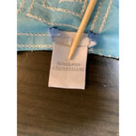 White & Warren Turquoise‎ Embroidered Geometric Skirt Womens 8 Office Church Blue Photo 4