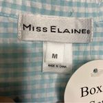 Miss Elaine gingham boxer pajama set blue & white women size medium new with tag Photo 2