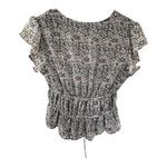 Abound  Black Floral Ruffle Blouse Photo 1