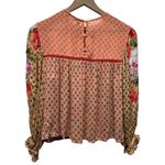Anthropologie Bl^nk London Miranda Peasant Blouse XSP Floral Boho Artsy Top Photo 2
