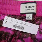 J.Crew NWT Collection Pull-on Silk-Twill Pant in Fuchsia Brown Sleepy Lions 0 Photo 1