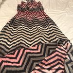 Parker  Maci chevron silk dress Large nwot racerback elastic waist Photo 7