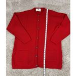 STRATHSPEY Womens Cardigan button up red pockets made in Scotland size L Size L Photo 5