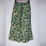 C&C California  cropped wide leg Green Floral Animal pants size M‎ 100% linen Photo 1