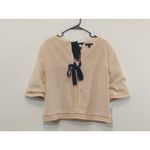 J. Crew Women’s Top Sequin Black Ribbon Zip Back Closure Gold MSRP $148 Size 8 Photo 11