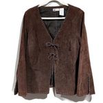 Faded Glory Vintage suede leather Brown Women's Bohemian Jacket Photo 6