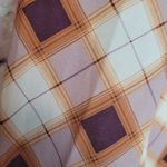 prAna  FLINT MAXI TUNIC SHIRT DRESS ORANGE BURGUNDY PLAID BUTTON FRONT M Photo 12