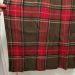 American Vintage Vintage Significance Pleated Red and Brown Plaid Maxi Skirt - Size 16 Photo 6