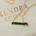 Kendra Scott  Leanor 979 Gold/Green Drusy Necklace Jewelry Photo 1