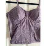 No Boundaries Y2K Victorian Purple Babydoll Coquette Large Lace Crop Top Festival Boho Etheria Photo 1
