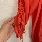 Iz Byer I.Z Byer Salmon Boho Crochet Front Blouse Top Size L Photo 2