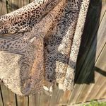 Japna  Animal Print Wrap Stretch Midi Skirt SIZE Large Photo 2