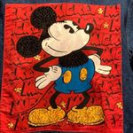 Vintage Mickey Mouse Beaded Jean Jacket Size L Photo 2