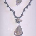 Elegant Black and Dark Metallic Gray Beaded Boho Necklace Photo 0