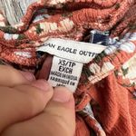 American Eagle  Orange Floral Shorts Photo 2