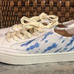 Soludos  Leather Blue and Cream Sneakers Size 6 Photo 3