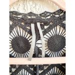 Anthropologie Dolman Sleeve Sheer Crochet Cover Up Maxi Dress Black Women Photo 3