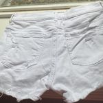 EXPRESS White ripped denim shorts Photo 3