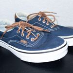 Vans Navy Blue Off The Wall Low Top Canvas Shoes Size 6 Photo 0