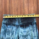 Alo Yoga Womens Goddess Leggings Size S Blue Ribbed Knit Ruched Leg Gym Workout Photo 4