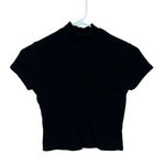 Brandy Melville Mock Turtleneck Black Tee one size Photo 0