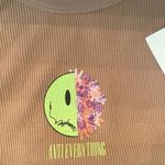 Daydreamer  Anti Everything Graphic Y2K Floral Shrunken Ribbed Tank Top NWT Photo 2