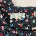 vintage women's XS small Saks Fifth Ave Young dimensions black floral tiered mid Photo 3