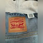 Levi's NEW Levi’s Hooded Hybrid Trucker Knit Denim Jacket XS Photo 4