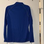 Under Armour  Blue Striped Fitted Texas Rangers Quarter-Zip Pullover NWT Photo 3