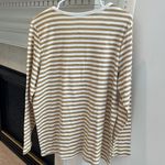 st. john's bay St. John’s Bay striped metallic gold and cream long sleeved tee nwt size 1X Photo 3