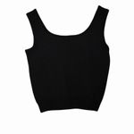 St. John Basics Womens Santana Knit Black Tank Top Small Scoop Neck Quiet Luxury Photo 6