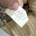 REI Womens Pure Wool Sweater XL Crewneck Beige Nordic Fairisle Knit Vintage Tan Photo 2