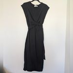 Modern Citizen  Black Sleeveless Tie Waist Dress Sz L Photo 1