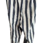 Olivaceous Blue & White Striped Low Back Sleeveless Pants Jumper Women Sz L Photo 9