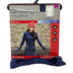 Cuddl Duds NWT ClimateRight XS Women Plush Warmth LS Crew Navy Winter Base Layer Photo 0