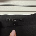 Theory  Womens Stretch Wool Zipper Mini Pencil Skirt Black Navy Blue Size 6 Photo 4