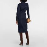 Veronica Beard  Arlington dark Oxford denim wrap midi western dress 12​ Photo 15