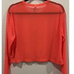 Athleta Orange Sheer Long Sleeve Breathe Pullover Circuit Top Photo 3