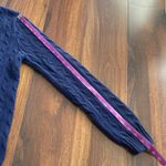 Ralph Lauren  Sport 100% Cotton Cable Knit V-Neck Sweater Navy with Yellow Pony Photo 7