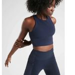 Athleta XS Women's Conscious Crop Sports Bra Size X-Small Cup D-DD Navy Blue Photo 0