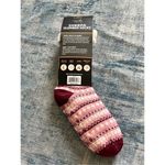 New! Heat Trendz Pink Red White Sherpa Slumber Slipper Socks One Size Fits All Photo 1