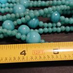 Blue glass beaded multi stand layering necklace Photo 10