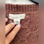 Sleeping On Snow Cable Knit Wool Blend Cardigan Sweater Women's Small Brown Photo 4