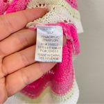 BiBi Pink Pointelle Slouchy‎ Beachy Short Sleeve Knit Top Size Small Photo 5