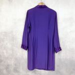 Vintage Alix Taylor Womens Shirt Dress Size 10 Retro 80s Purple Minimal READ Purple Photo 1
