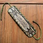 Snakeskin Leather Cuff Bracelet Tan Photo 0