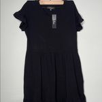 Lulu's Black Mini Dress with Ruffle Sleeves Size M Photo 4