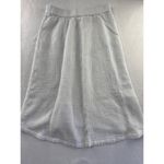 J. Jill Womens Petite Seersucker Skirt Size PS 100% Cotton Elastic Waist Made In White Photo 3