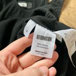 Reformation Black Ribbed Bliss Dress Photo 4