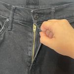 Mother Insider Crop Step Fray Jeans Not Guilty Black Mid Rise Womens Size 25 Photo 5